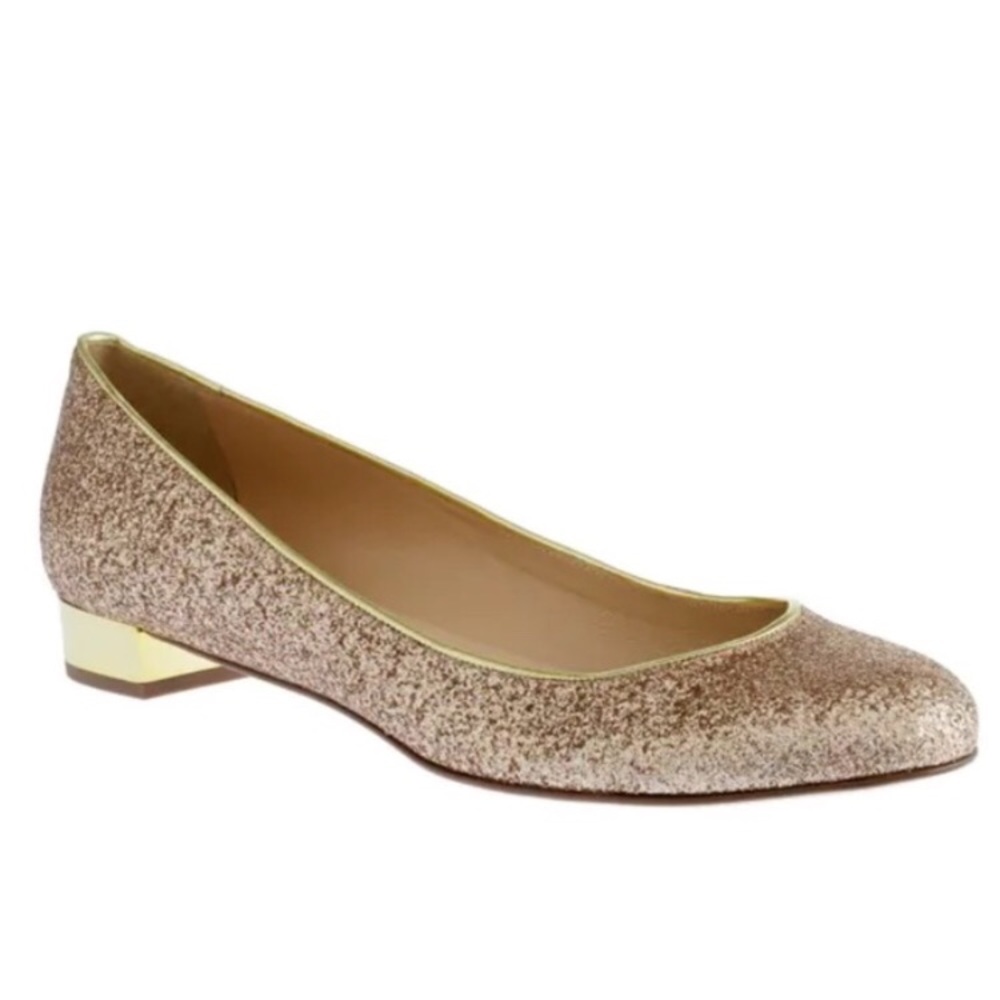 J.Crew Glitter and Gold Flats
